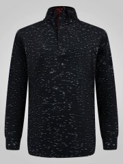 D555 Chandler Reno 1/4 Zip Neck Sweatshirt With Bear Logo Crna