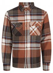 Jack & Jones Darren Flannel Overshirt smeđa