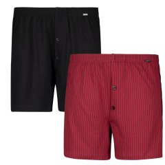 Adamo David Boxershorts 2-pack Burgundy/Black