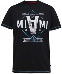 D555 BINGHAM State Of Miami Printed Crew Neck T-Shirt Black