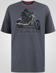 D555 Craig Gorilla Biker Majica s Otiskom Tamnosiva
