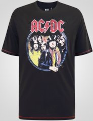 D555 Hugh Official ACDC Highway To Hell Majica s Otiskom Crna