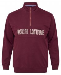 North Latitude Half Zip Majica Bordo