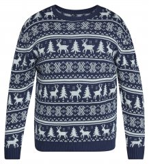 North Latitude 63144 Fjell Reindeer Knit Tamnoplava
