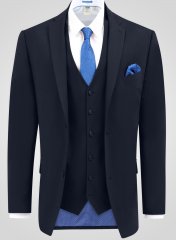 D555 Ted 4 Way Stretch Tailored Suit Jacket Tamnoplava