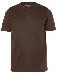 JP1880 Henley Basic T-Shirt with Buttons Brown