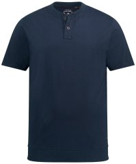 JP1880 818628 Majica Henley s krojem za trbuh Tamnoplava