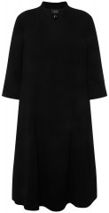 Ulla Popken 823290 Midi haljina s V-izrezom Crna
