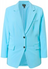 Ulla Popken 826487 Oversize sako s džepovima s preklopom Svijetlotirkizna