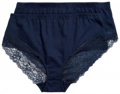 Ulla Popken 830094 Gaćice s čipkom 2 kom Tamnoplava