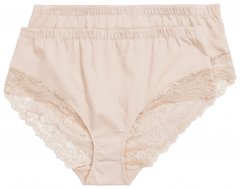 Ulla Popken 830094 Gaćice s čipkom 2 kom Bež