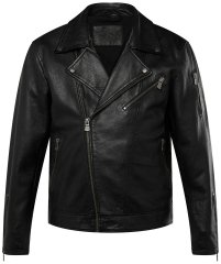 JP1880 830586 Biker jakna od janjeće nape Crna