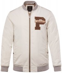 JP1880 836786 College jakna s amblemom Krem bijela