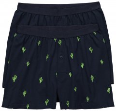 JP1880 837629 Bokserice FLEXNAMIC® s uzorkom kaktusa Tamnoplava 2 komada