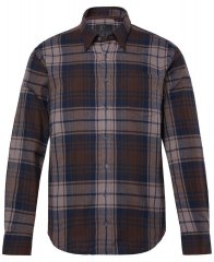JP1880 Shirt Flannel Long Sleeve Dark Brown