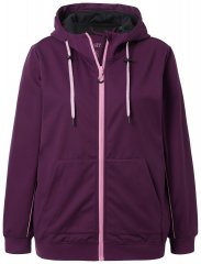 Ulla Popken 843186 Vodoodbojna softshell jakna s reflektirajućim detaljima Vinsko crvena