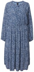 Ulla Popken 844594 Cvjetna midi haljina Tamnoplava