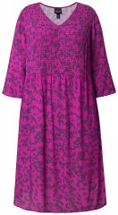 Ulla Popken 845825 Cvjetna midi haljina s V-izrezom Lila