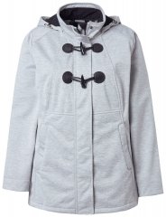 Ulla Popken 846744 Softshell jakna Siva melange