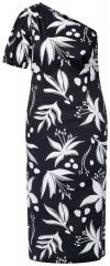 Ulla Popken 848510 Cvjetna midi haljina Crna