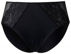 Ulla Popken 848693 Bokserice s čipkom Crna