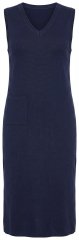 Ulla Popken 850725 Pletena haljina s V-izrezom Tamnoplava