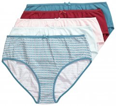 Ulla Popken 851725 Uzorkovane gaćice 5 kom Lila
