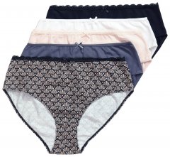 Ulla Popken 851730 Uzorkovane gaćice 5 kom Bež