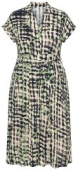 Ulla Popken 852257 Uzorkovana maxi haljina Taupe