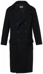 STHUGE 852519 Klasičan Vuneni kaput Crna