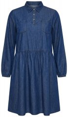 Ulla Popken 852768 Traper haljina A-kroja s džepovima Denim plava