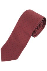 JP1880 853822 Točkasta svilena kravata extra duga Bordo