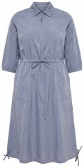 Ulla Popken 854413 Midi haljina s vezicom Siva