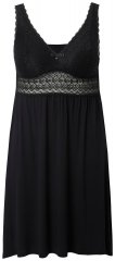 Ulla Popken 855428 Negliže s čipkom Crna