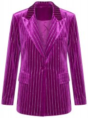 Ulla Popken 855499 Baršunasti sako sa strasom Magenta