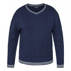 North Latitude V-Neck Knit Tamnoplava