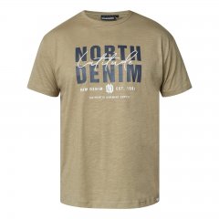 North Latitude T-Shirt Slub With Print Smeđa/bež