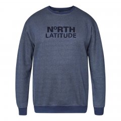 North Latitude Crewneck Logo Sweat Tamnoplava