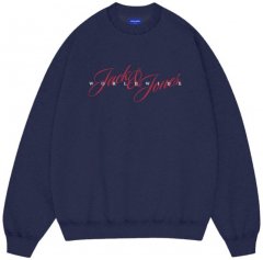 Jack & Jones Wood Crew Neck Sweatshirt Ocean Cavern