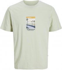 Jack & Jones Split Front Graphic Crew Neck T-Shirt Green
