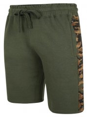 Kam Jeans 3303 Camo Panelled Jog Shorts Khaki