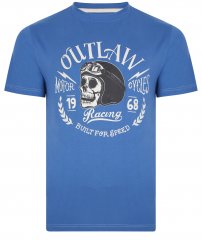 Kam Jeans 5391 Outlaws Skull Print T-Shirt Blue