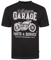 Kam Jeans 5702 Vintage Print T-Shirt Black
