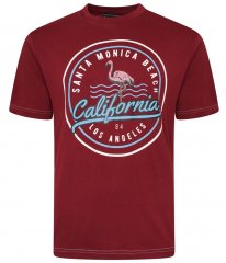 Kam Jeans 5707 Santa Monica Tee Burgundy