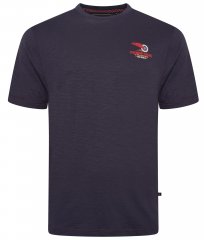 Kam Jeans 5710 Legendary Racing Slub Tee With Back Print Navy