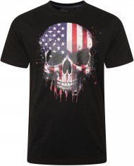 Kam Jeans 5756 USA Ghost Skull Print T-Shirt Black