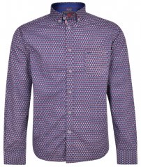 Kam jeans 6197 LS Dobby Print Shirt