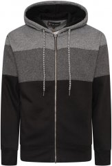 Kam Jeans 7071 Marl Stripe Hoody Black