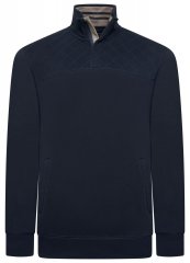 Kam Jeans 7092 Dukserica s kratkim patentnim zatvaračem Tamnoplava
