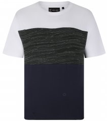 Kam Jeans 5739 Contrast Panel Cut & Saw T-Shirt Charcoal